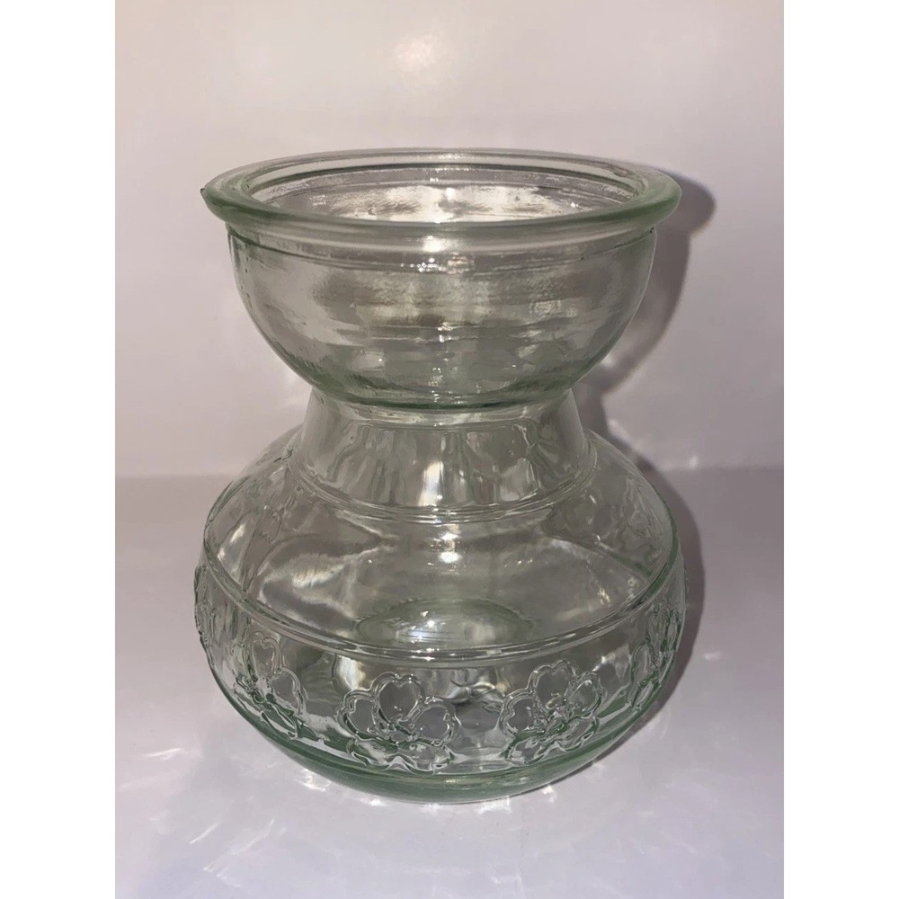 Vintage Green Glass 4" Bulb Forcing Vase